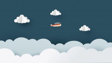 plane in clouds live wallpaper
