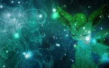 Leafeon (Pokemon) in Galaxy