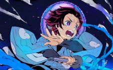 Tanjiro Kamado in His Water Style (Kimetsu no Yaiba)