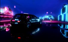 Neon Audi RS4 parked