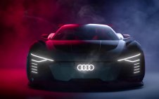 Audi E-Tron GT in smoke