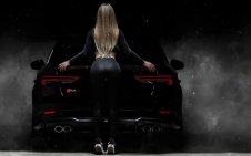 Audi S3 headlights on