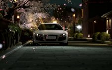 Audi R8 parked at Night