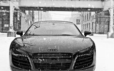 Black Audi R8 in winter