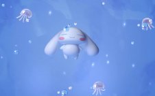 cinnamoroll in ocean