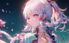 anime girl with white hair