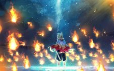 Rengoku Standing In Blue Starry Night