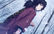 Giyu Tomioka Demon Hunter in winter