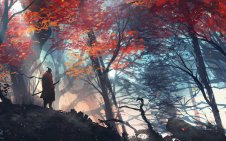 Samurai Sekiro near Trees