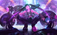 Girl Biker from Cyberpunk