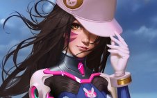 DVA wearing Pink Suit And cap