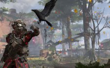 Bloodhound with Crow on Arm