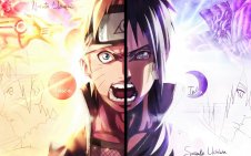 Naruto and Sasuke angry face