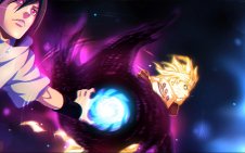 Naruto with Sasuke using Amaterasu and Rasen Shuriken