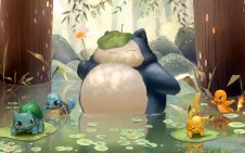 Snorlax with friends
