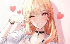 Marin Kitagawa holding up a peace sign