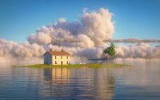 house on island (Spirited Away)