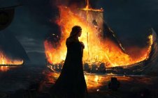 Viking Ship is burning