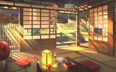 Sunrays in the Japanese Living Room