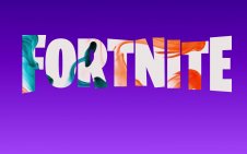 Fortnite Logo on purple