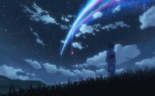 Mitsuha looking at stars