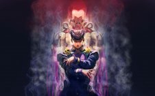 Josuke Higashikata stands calmly