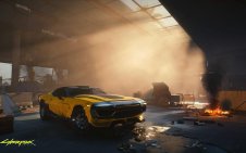 Yellow Car in a Garage (Cyberpunk 2077)