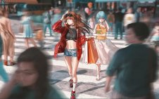 Asuka and Ayanami Rei