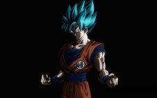 Goku Strength on Black Background