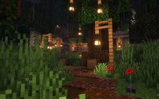 Minecraft rainy landscape