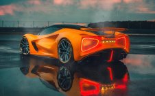 Lotus Evija in the rain