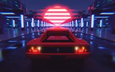 Ferrari Testarossa driving on the Street