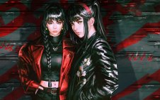 Noir Tresses in the Rain