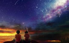 luffy and ace at night