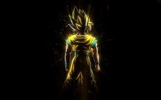 Black Background With Goku (DRAGON BALL Z)