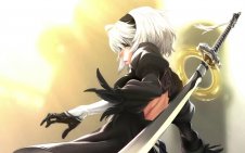 2B with sword