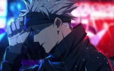 satoru gojo under the rain