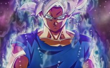 silver-haired Goku In His Ultra Instinct power (dragon ball)