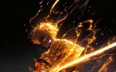 Zenitsu Agatsuma holding sword