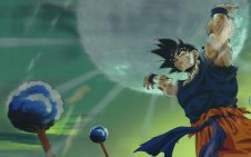 Goku gathering energy