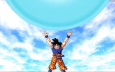 Goku gathering energy (dragon ball)
