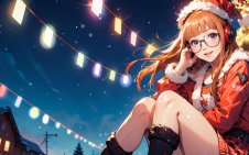 futaba sakura on christmas (Persona 5)