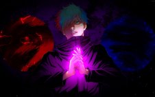 Satoru Gojo With Red And Blue Circles (Jujutsu Kaisen)