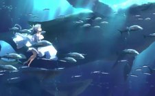 Anime Girl in the Deep Blue