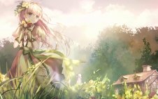 Fantasy girl with flowers