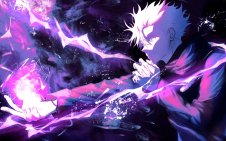 Gojo Satoru with Purple Lightning Effects (Jujutsu Kaisen)