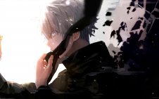 Gojo Satoru Holding Black Blindfold (Jujutsu Kaisen)