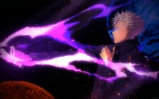 Gojo Satoru  With A Glowing Purple orb (Jujutsu Kaisen)