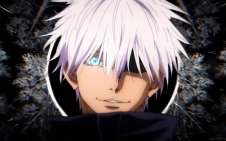 Smiling Gojo with Blue Eyes (Jujustu Kaisen)