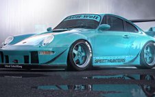 Porsche 993 RWB blue